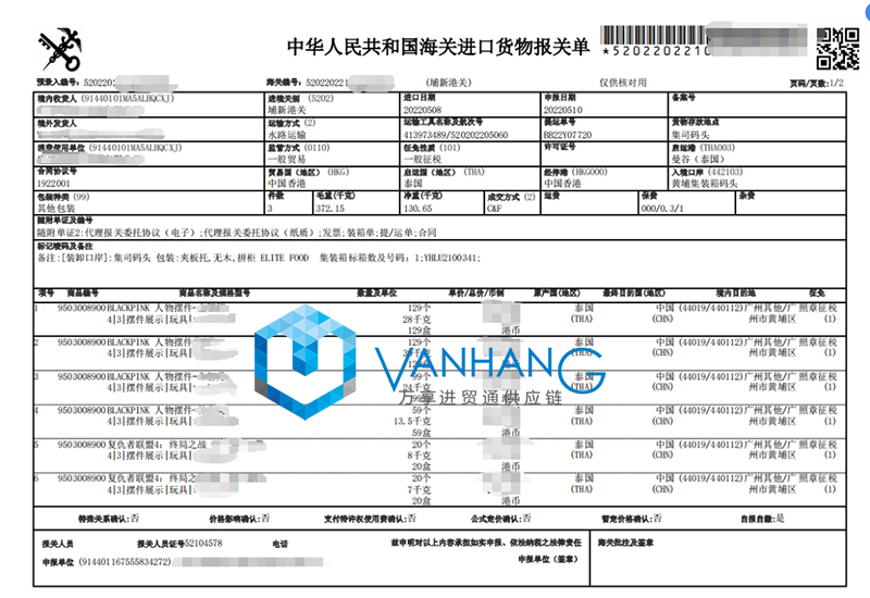 泰國(guó)擺件玩具進(jìn)口報(bào)關(guān)流程